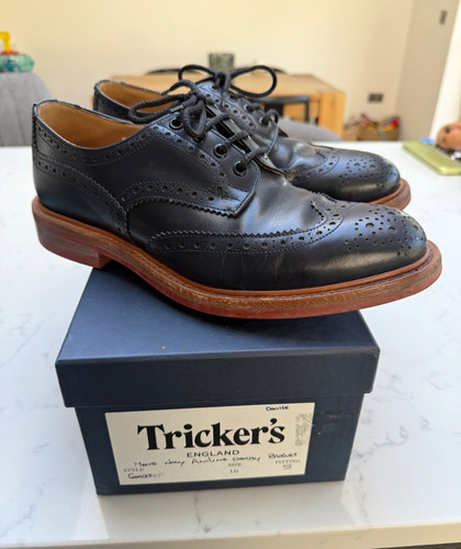 Tricker bourton navy leather - bourton,